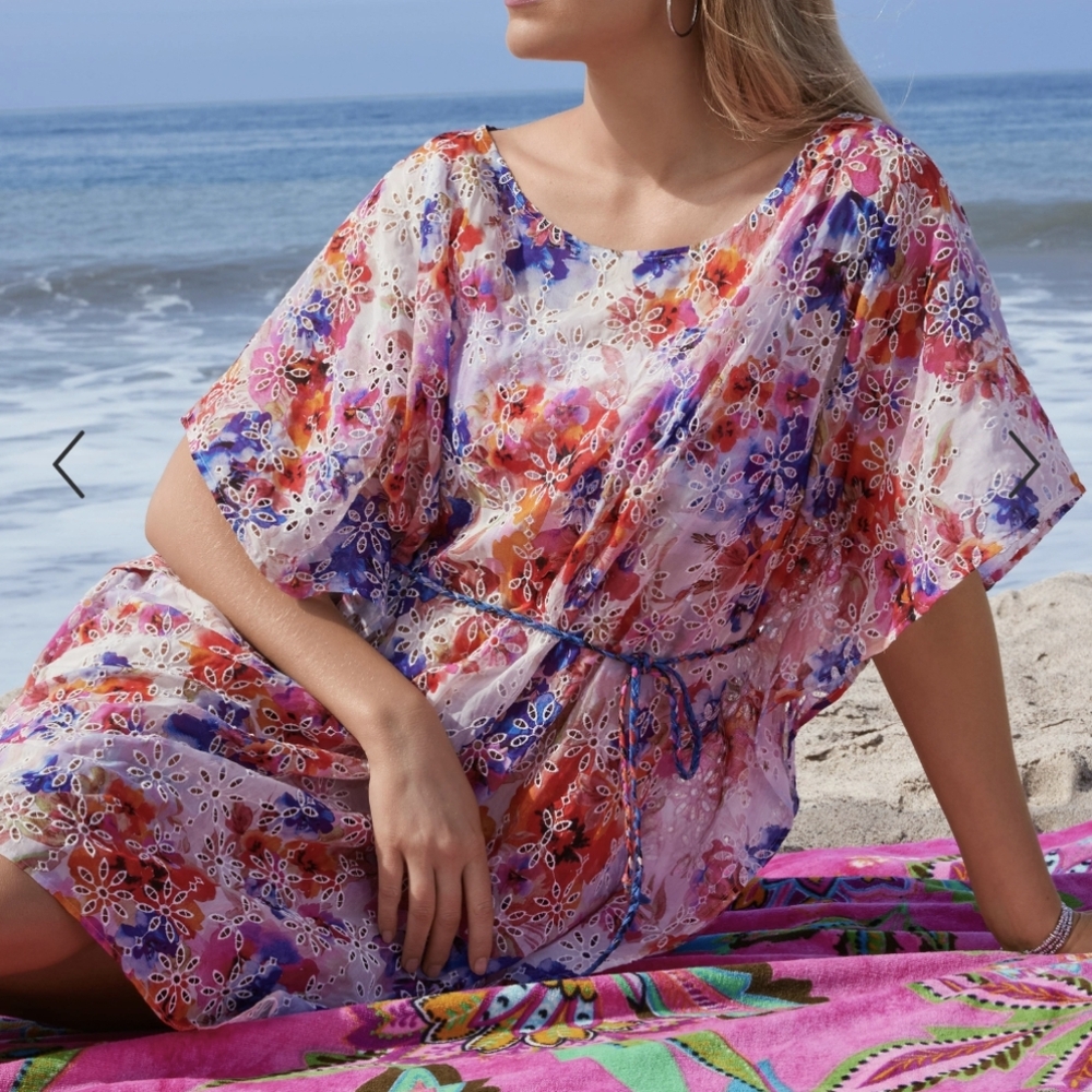 Johnny Was Eyelet Summer Dress sz SML - Picture 3 of 15